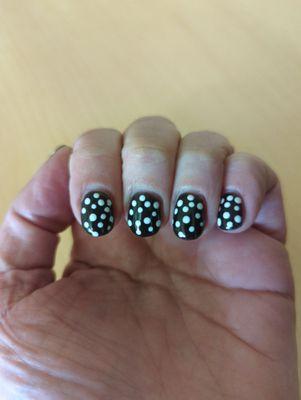 Patti does fun nail designs.