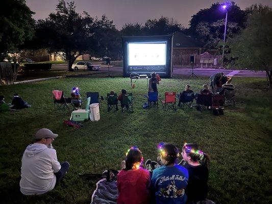 Out door movie night.