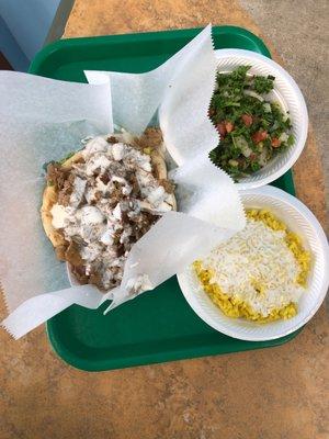 1. Lamb Gyro Sandwich Combo w/rice