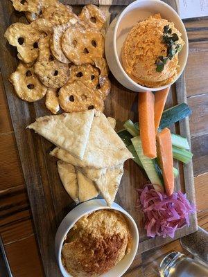 Pimiento Cheese & Hummus Platter ($16)