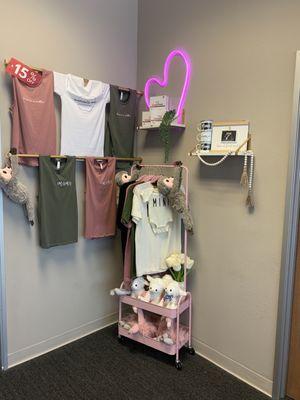 We offer the cutest boutique that has the perfect gifts for the expecting Mama & her new babe!