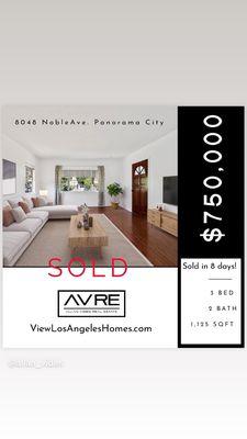 Just Sold in Van Nuys