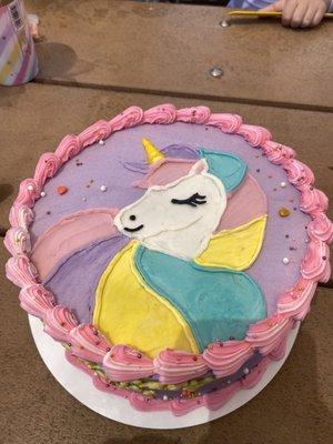 Unicorn funfetti custom cake!!