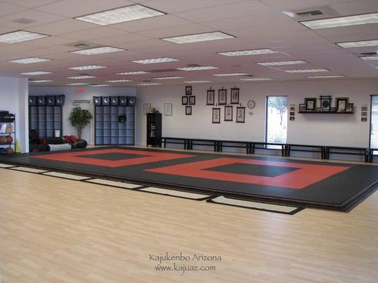 Interior of the Mesa Dojo at 101 and Baseline. There is a homework room for kids who take multiple classes or have siblings.