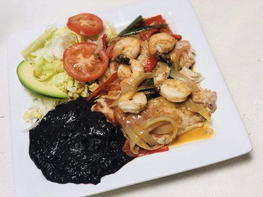 Filete de oescado con camarones