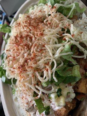 Look at how delicious and fresh this bowl looks! I added smoked paprika on top when I got home.