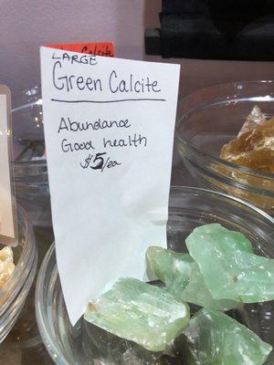 Green calcite