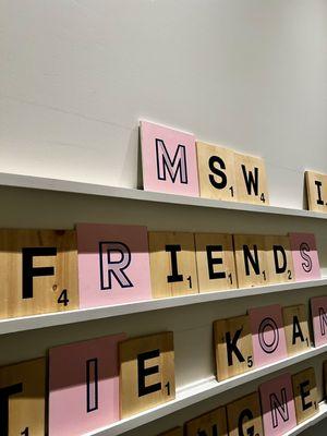 Cute scrabble wall