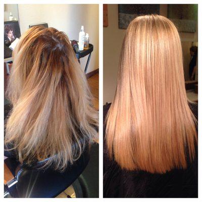 Roots touch up Brazilian blowout by Alisa