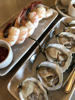 Shrimp cocktail & east coast oysters