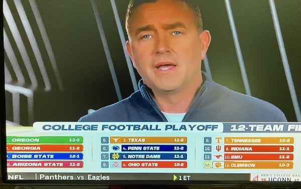 This afternoon I watched the College Playoff Show. 12/08/24