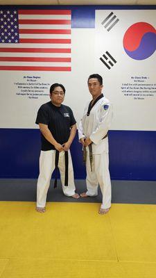 Grandmaster Jung and I, Joe K. At his Studio.