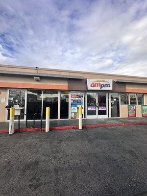 This is the front of the ampm. They're perfect for grabbing what you need and on your way to work in the morning.