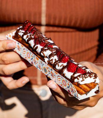 Traditional gansito flavor churro