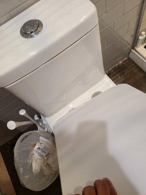 Loose and twisted toilet seat