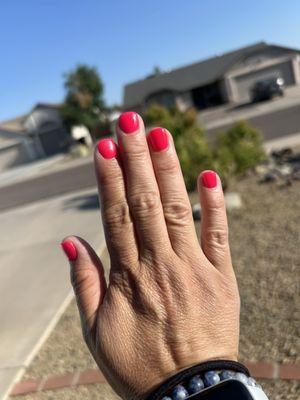 I got my nails done on 6/13 on vacation.They got messed up,I went back on Tuesday 6/18 and they fixed it. I will be back when I'm in town!