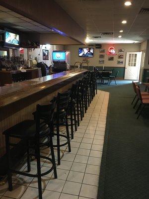 Enjoy an adult beverage at the bar.