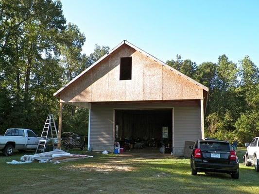 Not only did we give this customer a brand new metal roof, we expanded his coverage, adding square footage to his second floo...