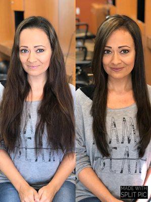 Fresh color and long layers pull this hair together