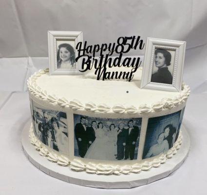 Mom's 85th Birthday Collage Cake