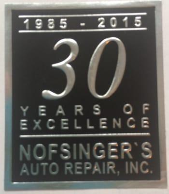 We celebrated our 30th year in business on May 5, 2015.