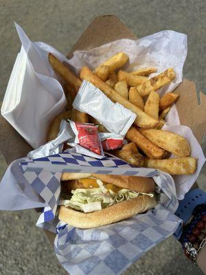 Cod sandwich and amazing fries