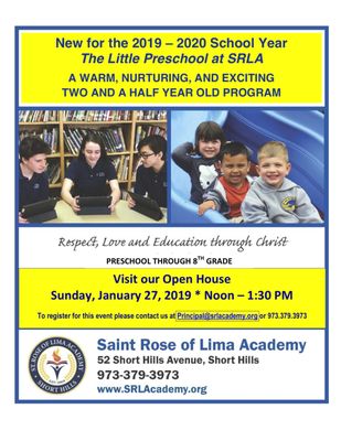 New for the 2019-2020 school year - The Little Preschool at SRLA - A warm, nurturing, and exciting two and a half year old program.