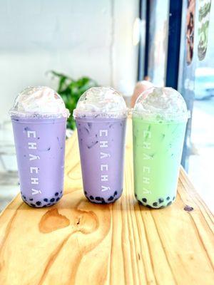 Taro Taro Milk Tea Honeydew Milk TeaHoney Whipping Cream