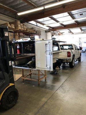 Silverado with BrandFx WorkPod and bedslide