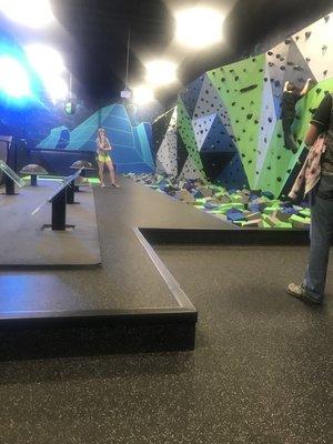 Rock climbing wall