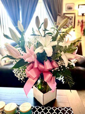 Beautiful custom Lilly bouquet