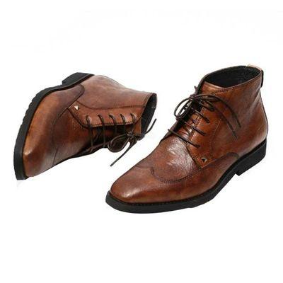 Genuine Leather Handmade Ankle Boots Rubber Sole 
Color: Brown Black 
Size: 7 - 13