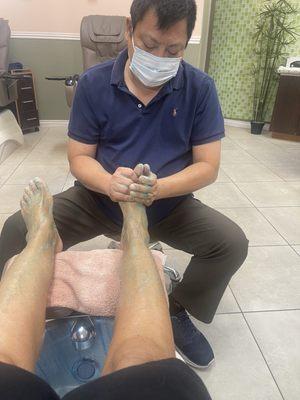 Spa pedicure with Joe