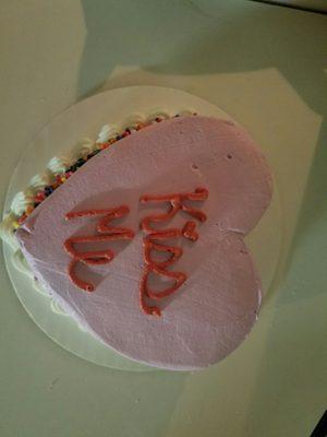 Valentines Ice Cream cake.