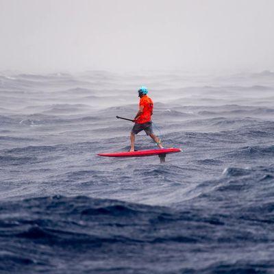 Alan Cadiz - Maui to Molokai channel crossing on the SUP Foil - July 7, 2018