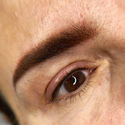 Powder Brow and Lash Enhancement tattoo