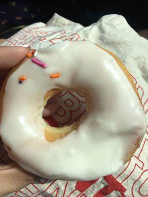 "Sprinkle" donut from the drive thru other day! Shame on them!