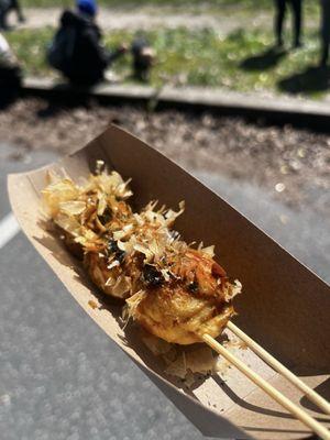 Squid 7. Takoyaki Skewers