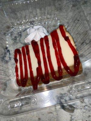 Cheesecake with a drizzle