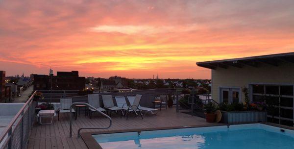 Rooftop sunsets are phenomenal.