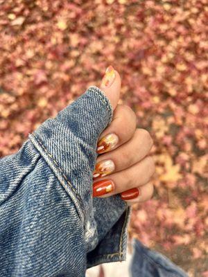 Fall foliage nails by Lenny