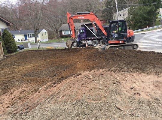 Prepping the driveway!