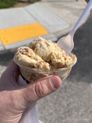 Tagalong and butter toffee gelato