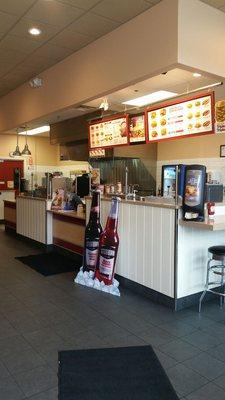 Working hard on their fresh and delicious burgers!