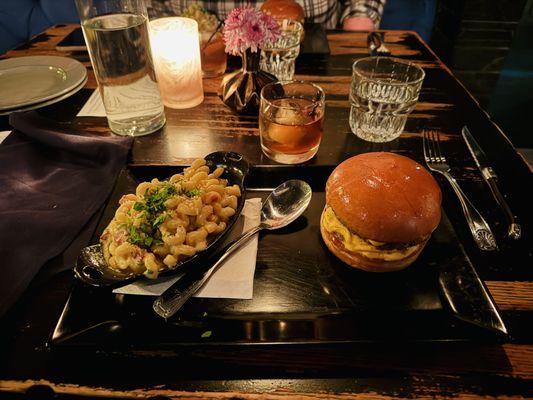 Bad Burger and a side of mac and cheese