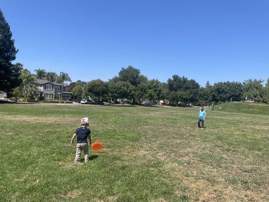 Frisbee time with the kiddos.