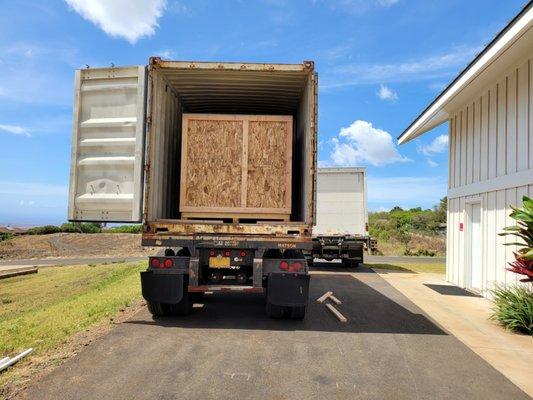 Large equipment crating and shipping