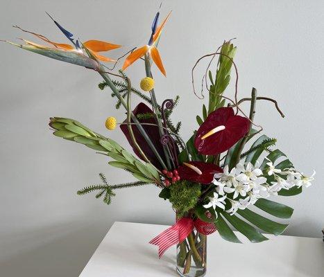 Tropical floral arrangement from The Art Floral, Salt Lake City