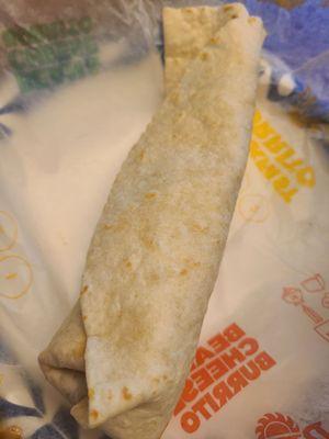 Bean and cheese burrito