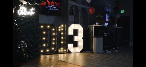 Sweet 13 Event setup